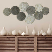 Metallic Plates Wall Centerpiece with Distressed Finish