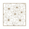 Floral Metal Wall Decor with Golden Finish