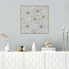 Floral Metal Wall Decor with Golden Finish