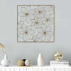 Floral Metal Wall Decor with Golden Finish