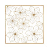 Floral Metal Wall Decor with Golden Finish