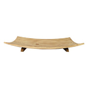 Asain Inspired Natural Wood Curved Tray