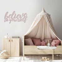 Believe in Yourself Matte Pink Wall Art