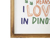 Square Dinosaur I Love You Wall Art