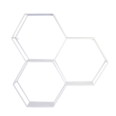 Hexagonal Metal Shelf with D-Ring