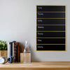 Memo Chalkboard with Matte Golden Frame