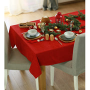 120" Merry Christmas Rectangle Tablecloth in Red