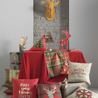 120" Merry Christmas Rectangle Tablecloth in Red