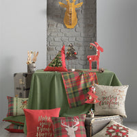 120" Merry Christmas Rectangle Tablecloth in Green