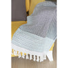 Grey and Blue Striped Turkish Towel or Throw Blanket