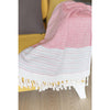 Red and White Checked Turkish Towel or Throw Blanket