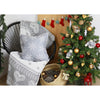 Set of 4 18" Christmas Snowflakes Throw Pillow Cover in Gray
