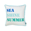 Set of 4 18" Sea Shine Summer Throw Pillow Cover in Multicolor
