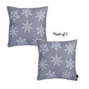 Set of 2 18" Christmas Snowflakes Throw Pillow Cover in Grey