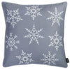 Set of 2 18" Christmas Snowflakes Throw Pillow Cover in Grey