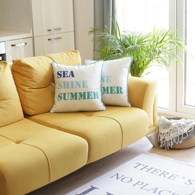 Set of 2 Sea Shine Summer Throw Pillow Covers