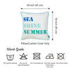 Set of 2 Sea Shine Summer Throw Pillow Covers
