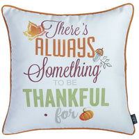 Set of 2 18" Fall Thanksgiving Gingham Throw Pillow Cover