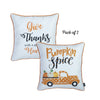 Set of 2 18" Thanksgiving Pumpkin Spice Throw Pillow Cover in Multicolor