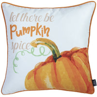 Set of 2 18" Fall Season Pumpkin Pie Throw Pillow Cover in Multicolor