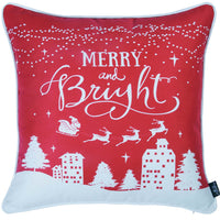 Set of 2 18" Merry Christmas Throw Pillow Cover