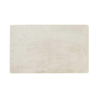 Luxe Faux Rabbit Fur Rectangular Rug 3 x 5 - Ivory