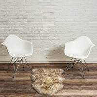 Dark Linen New Zealand Natural Shearling Shearling Sheepskin Rug