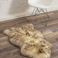 Dark Linen New Zealand Natural Shearling Shearling Sheepskin Rug