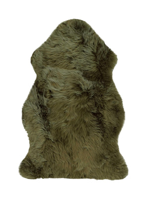 Khaki New Zealand Natural Shearling Sheepskin Rug