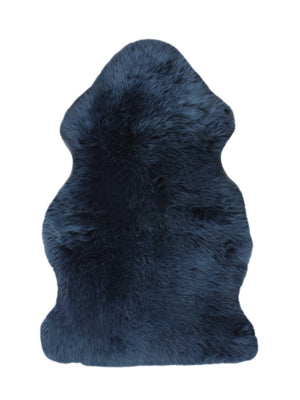 2' x 3' Navy New Zealand Natural Shearling Sheepskin Rug