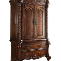 87" Two Doors Cherry Wood TV Armoire