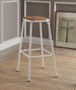 Set of 2 - 30" White and Natural Backless Stools