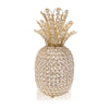 15" Faux Crystal and Gold Pineapple Sculpture