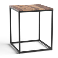 Squared Off Natural Wood End or Side Table