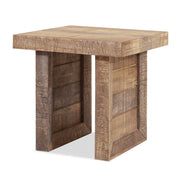 Solid Wood Butcher Block Style End or Side Table