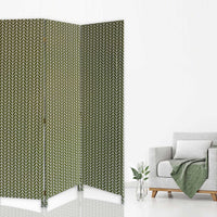 3 Panel Green Soft Fabric Finish Room Divider