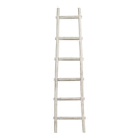 6 Step White Decorative Ladder Shelve