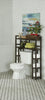 Espresso Finish 2 Tier Solid Wood Over Toilet Organizer