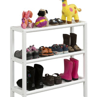 White Versatile Shoe Rack Shelving Unit