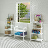 37" Bookcase with 4 Shelves in White