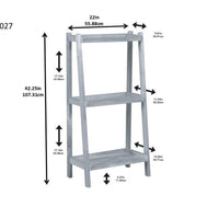 42" Bookcase with 3 Shelves in White