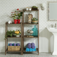 60" Bookcase with 4 Shelves in Antique Chestnut