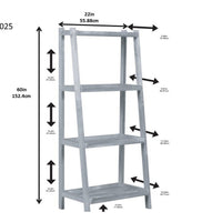 60" Bookcase with 4 Shelves in Espresso