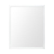 Rectangle White Accent Mirror with Crisp White Finish Frame