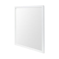 Rectangle White Accent Mirror with Crisp White Finish Frame