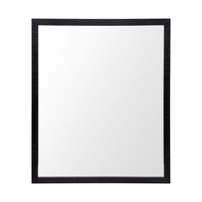 Rectangle Black Accent Mirror with Oxidized Finish Frame