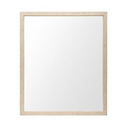 Rectangle Natural Accent Mirror with Matte Finish Frame