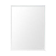 Rectangle White Accent Mirror with Crisp White Finish Frame