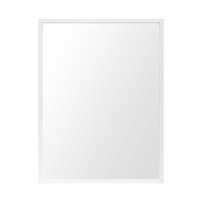 Rectangle White Accent Mirror with Crisp White Finish Frame