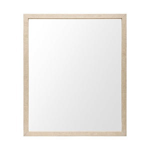 Rectangle Natural Accent Mirror with Matte Finish Frame